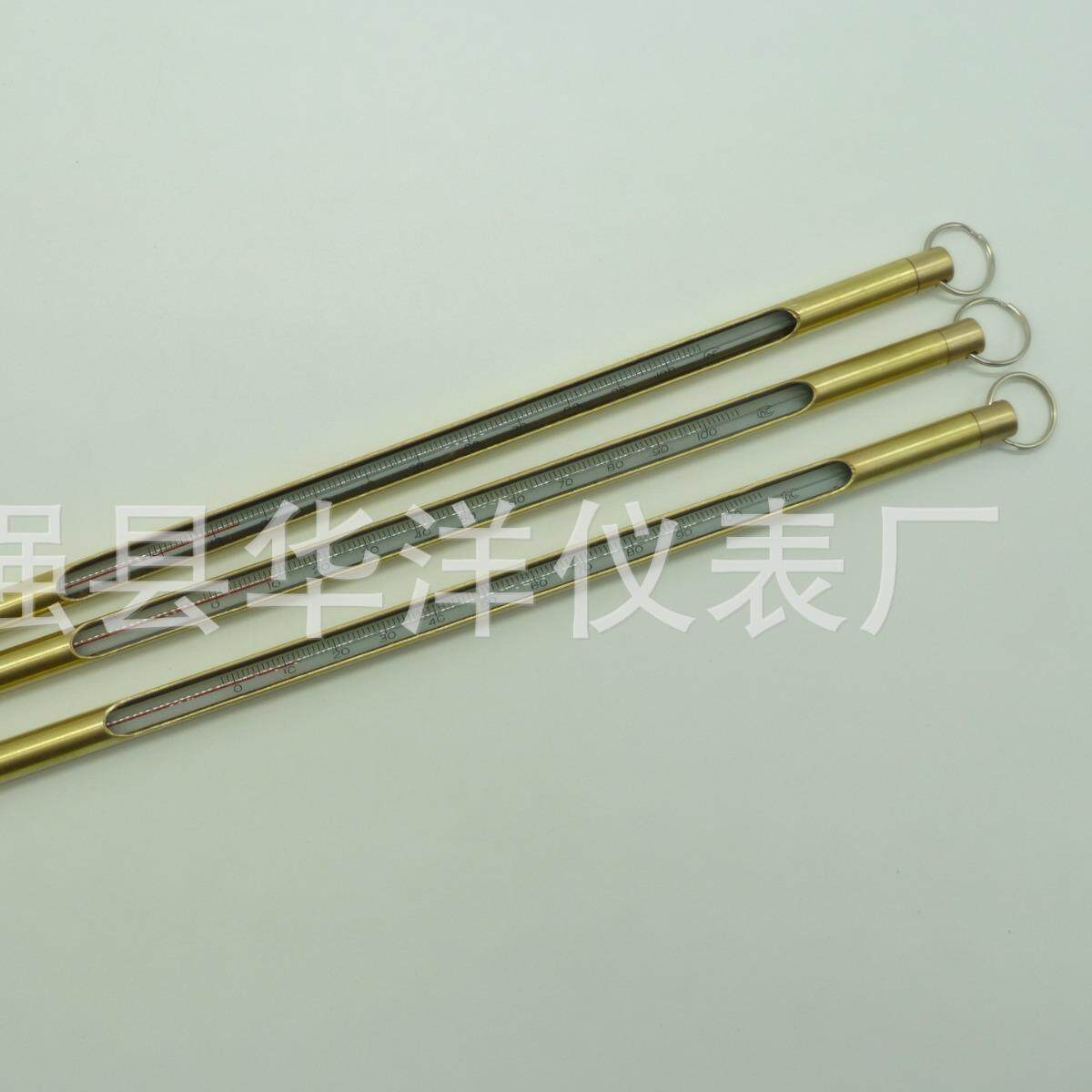 新款直销长期供应 玻璃棒铜壳保护套温度计 船用温度计 海水温度