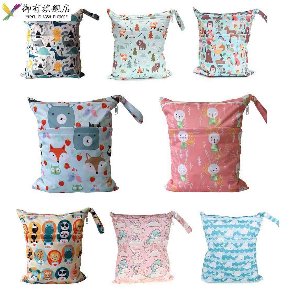 宝宝防水婴儿挂袋尿布袋尿不湿外出收纳包婴儿床衣服尿片可携式袋