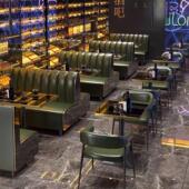 酒吧卡座沙发桌椅组合清吧小酒馆发光桌椅散台ktv卡座咖啡厅专用