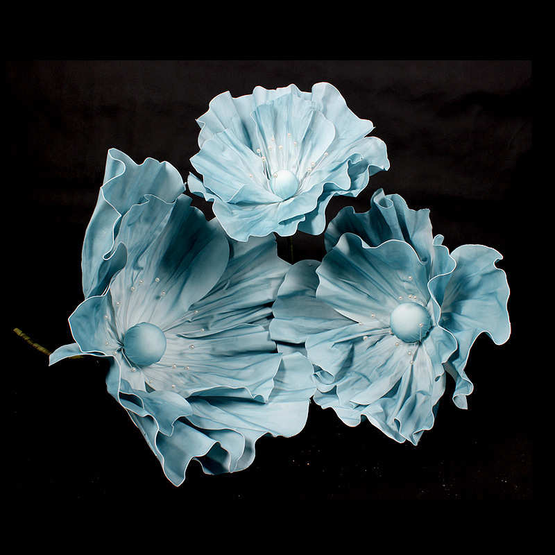 新款婚庆道具丝网花立杆舞台背景装饰花美陈 婚礼布置橱窗摆件