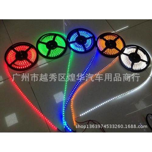 防水3528装饰软灯条500LED灯条5米底盘灯5MM1210套管灯带12V