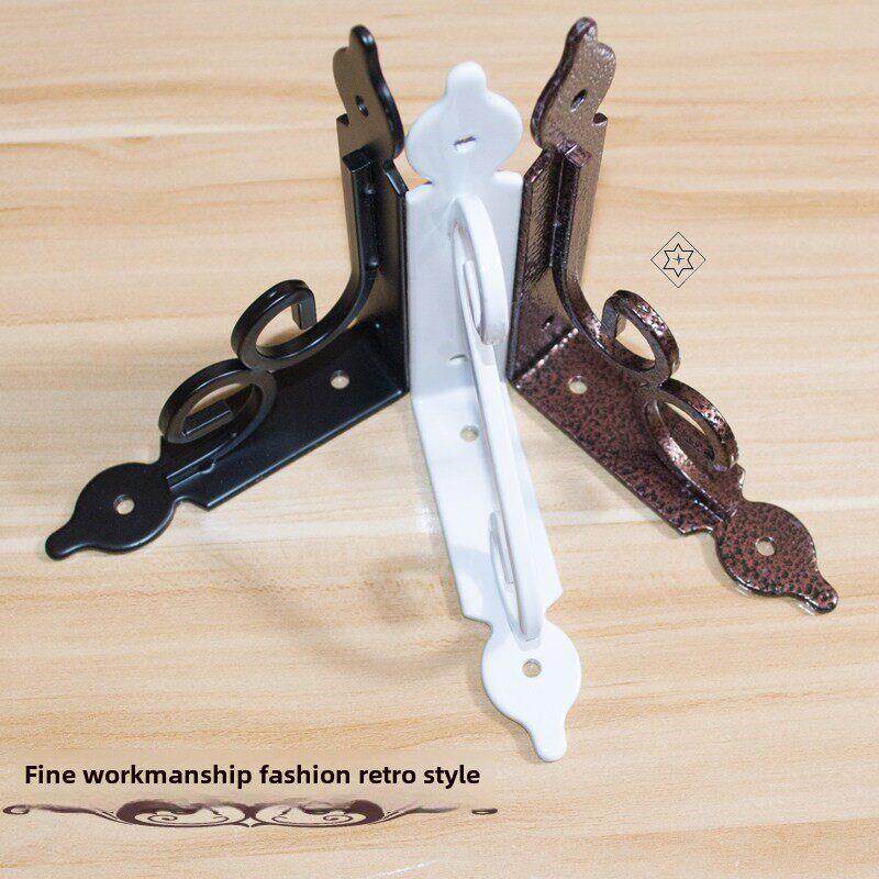 欧式铁艺三角支架托架黑白古铜色墙上隔板置物架支架书架花架支撑