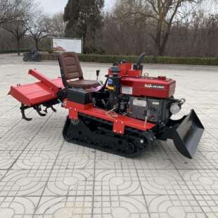 多能座驾式履带微耕机柴油耕田拖机果园开中沟功QGY施肥拉耕机翻