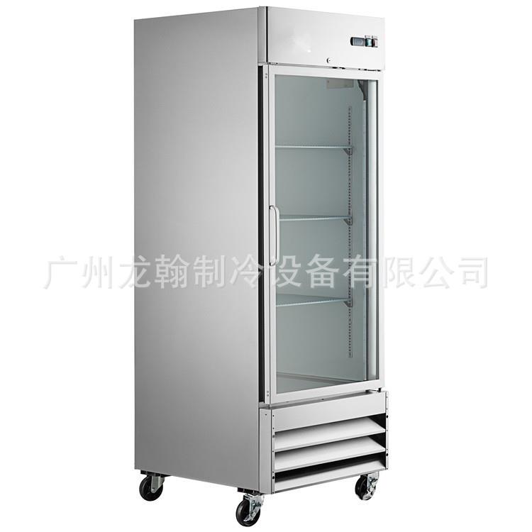 出口北美单门风冷冰箱商用冰柜冷冻冷藏单温保鲜柜速冻大容量冰箱