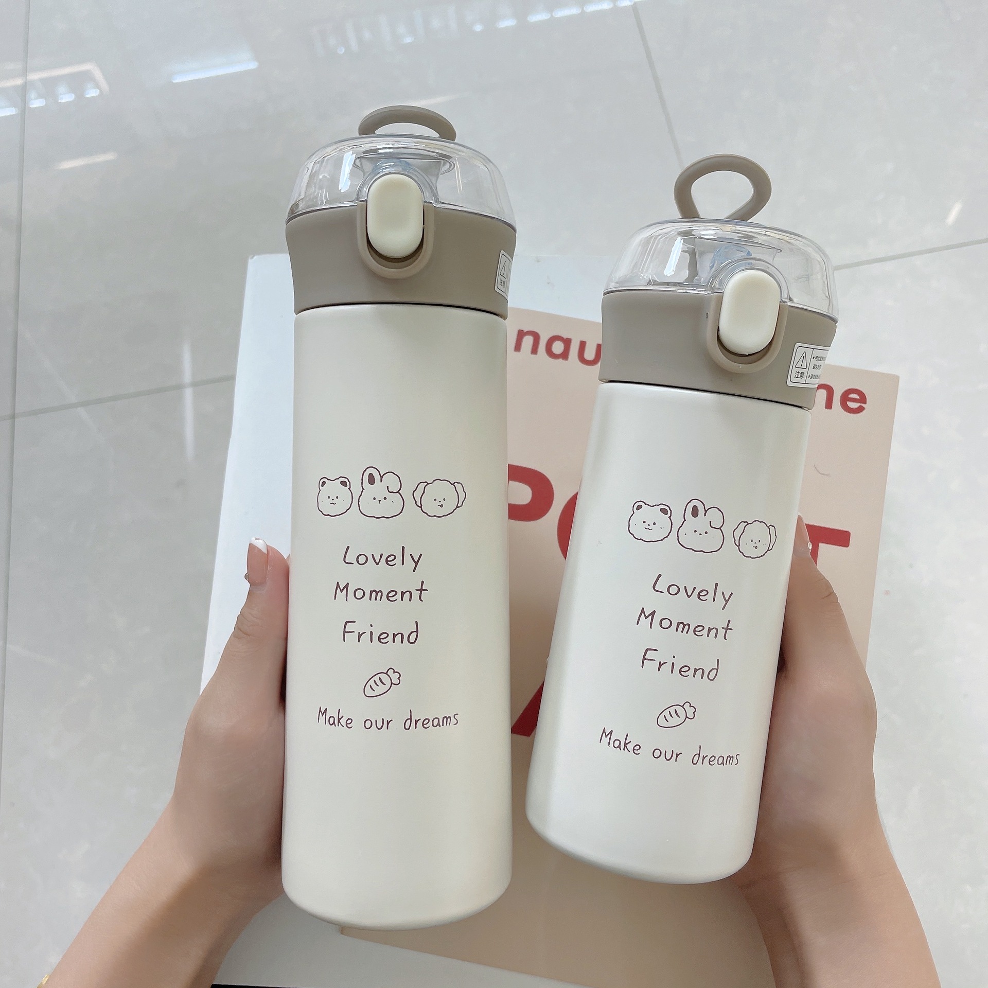 不锈钢保温杯高颜简约透明保温杯