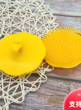 Plum Blossom Shaped Hair Washing Brush, Soft Rubber Hair Was