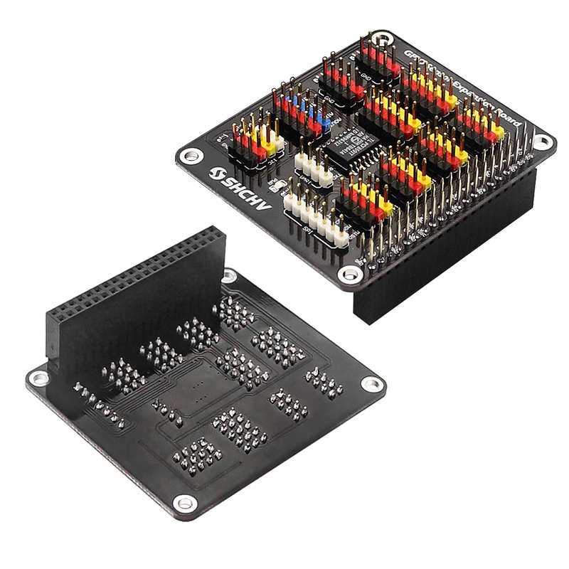 树莓派4B/3B+ GPIO AD/DA模拟量扩展板I2C/SPI接口串口3.3/5V输出