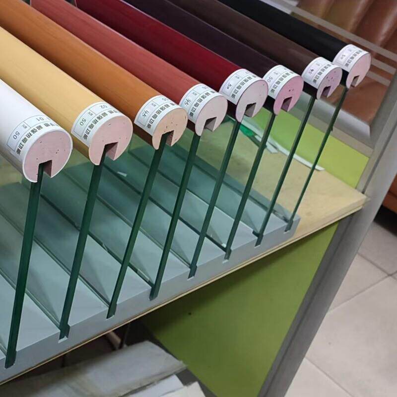 圆形楼高分子pvc卡玻璃U型槽彷实木梯扶手护栏自装卡槽可热弯扶手
