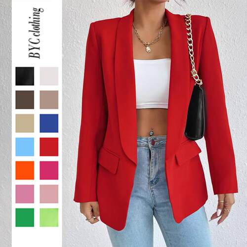 Women'S Casual Blazer Spring Fashion Long Sleeve Open Front