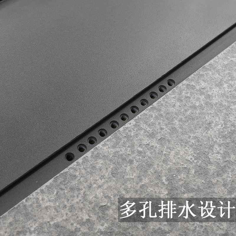 天然乌金排石台茶盘石头海茶石材天茶然干湿分离大号石茶盘水简约