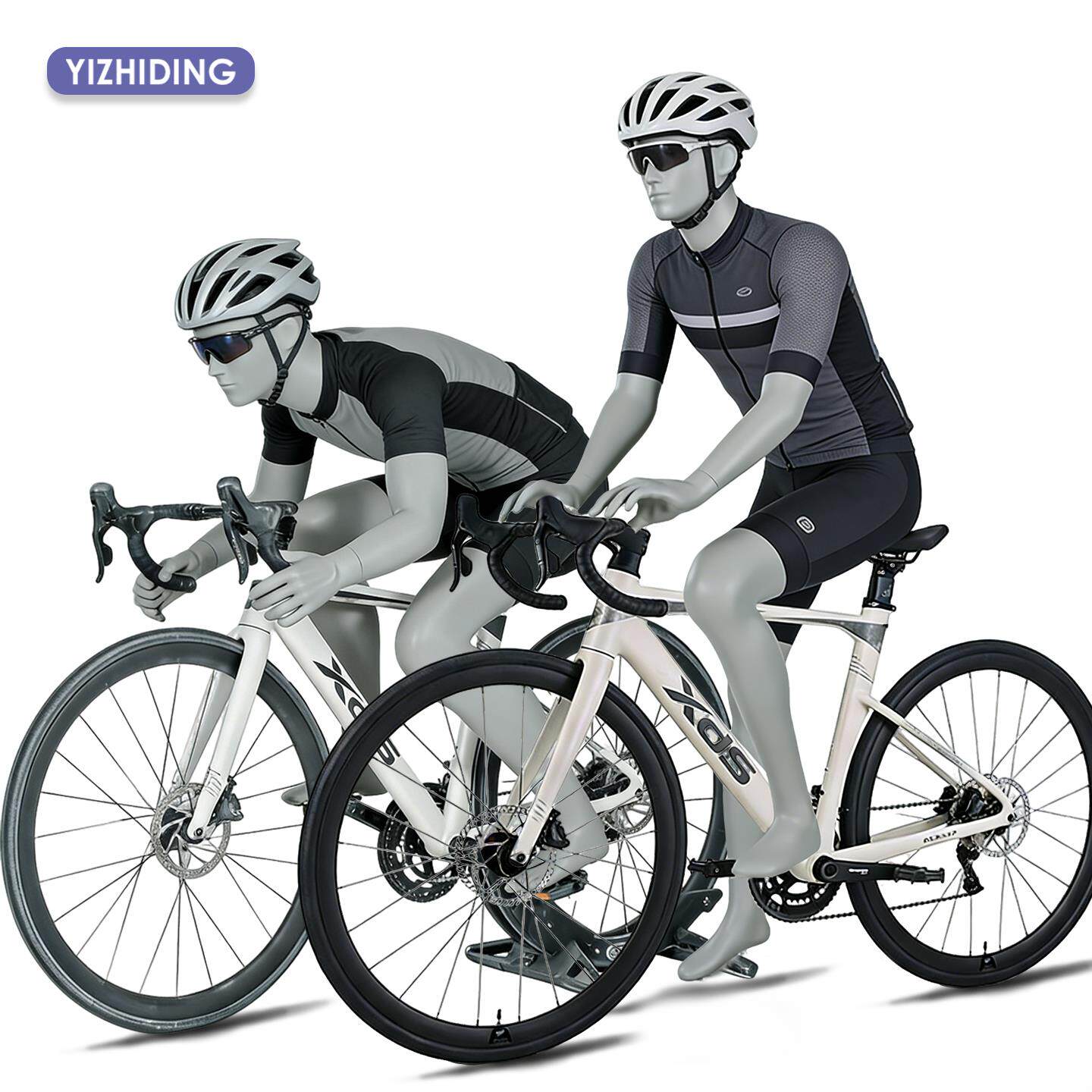 骑行模特假人全身自行车单车公路车男女橱窗展示道具户外运动模特