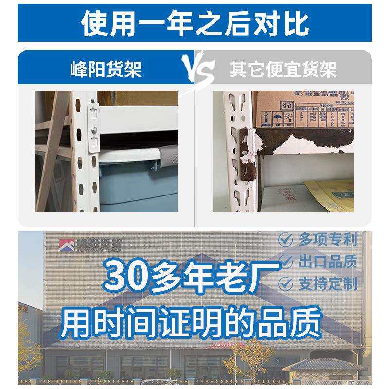 【峰阳货架】电商仓库货架200*60*200多层储物中型加厚货架