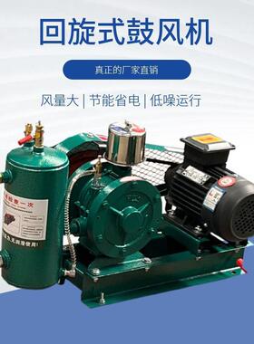 低噪音回转式鼓风机工业污水处理曝气增氧机回转风机大风量