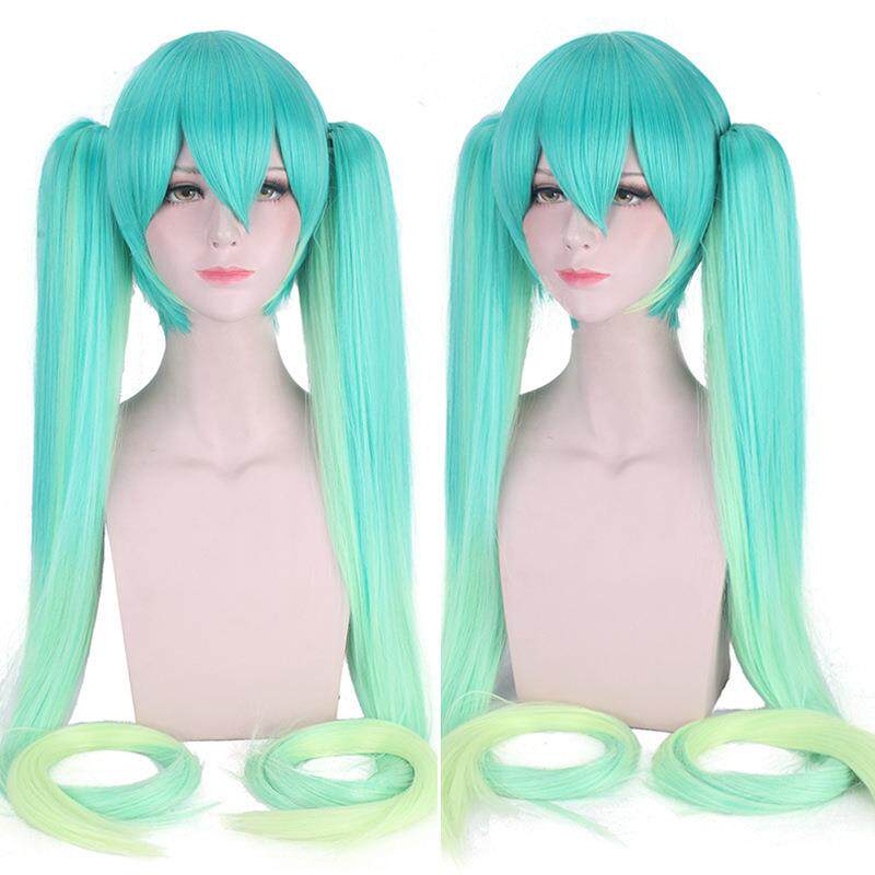 正品叶风双秋马 尾cos女假发120CM初音miku 钢音梅花 千本樱 黑岩
