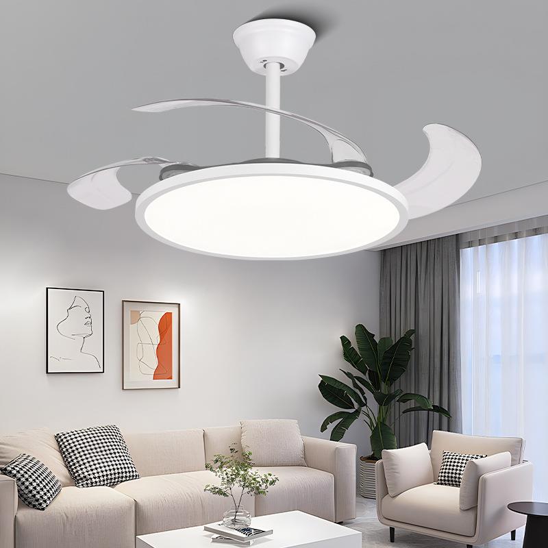 隐形吊扇灯风扇灯餐厅吊灯卧室客厅家用现代简约带LED电风扇东南