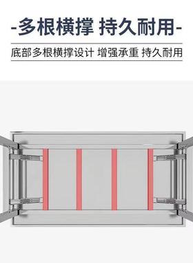 不加锈钢桌子叠桌厚餐桌烧10246256烤桌吃饭夜市摊便携桌子方折形