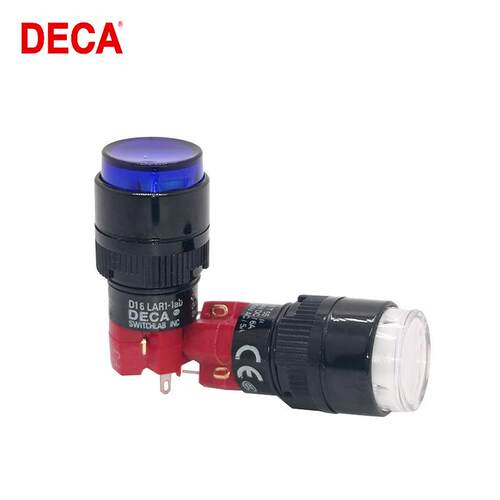 DECA进联D16LAR1-1AB带灯按钮开关自锁型16mm多颜色1NC原装