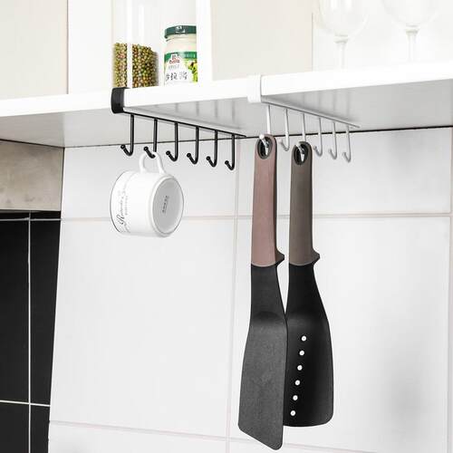 Iron Art Cabinet Storage Hanging Rack, No-Drilling Multi-Fun