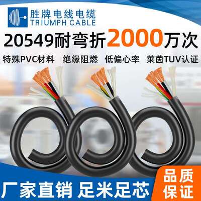 耐油聚氨酯UL20549-24A/20C耐弯折2000万次PUR护套线 胜牌现货