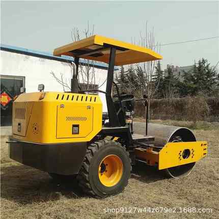 市政沟槽3.5吨大钢轮方压 座驾式压GIT路路机机 土沥青震动压路机