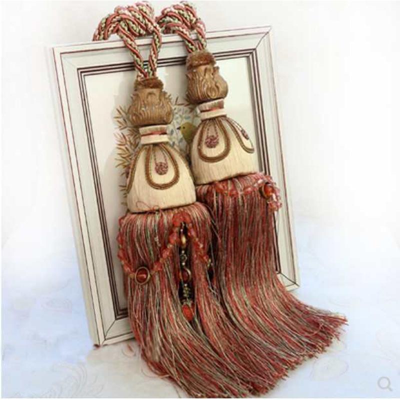 球绑绳带扎精美流苏欧式绑带古典球穗窗帘绑花挂钩富贵挂明清挂件