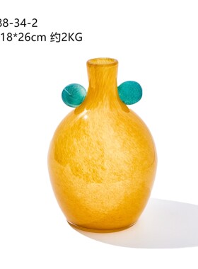 子古风中创意手工双耳BX88-34-渐变大肚小口花瓶饰高级感软装家居