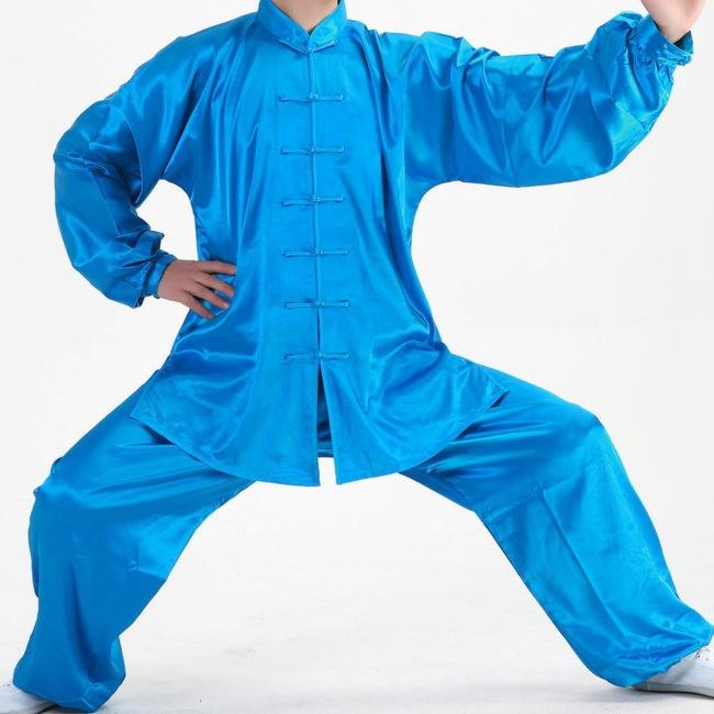 太极服女弹力南韩丝春夏秋中老年太极拳练功服男团体武术表演服装