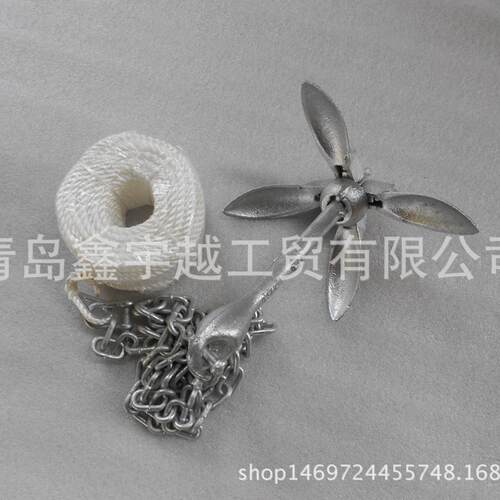 供应出口优质热镀锌热浸锌折叠锚伞形锚船锚组合四爪锚