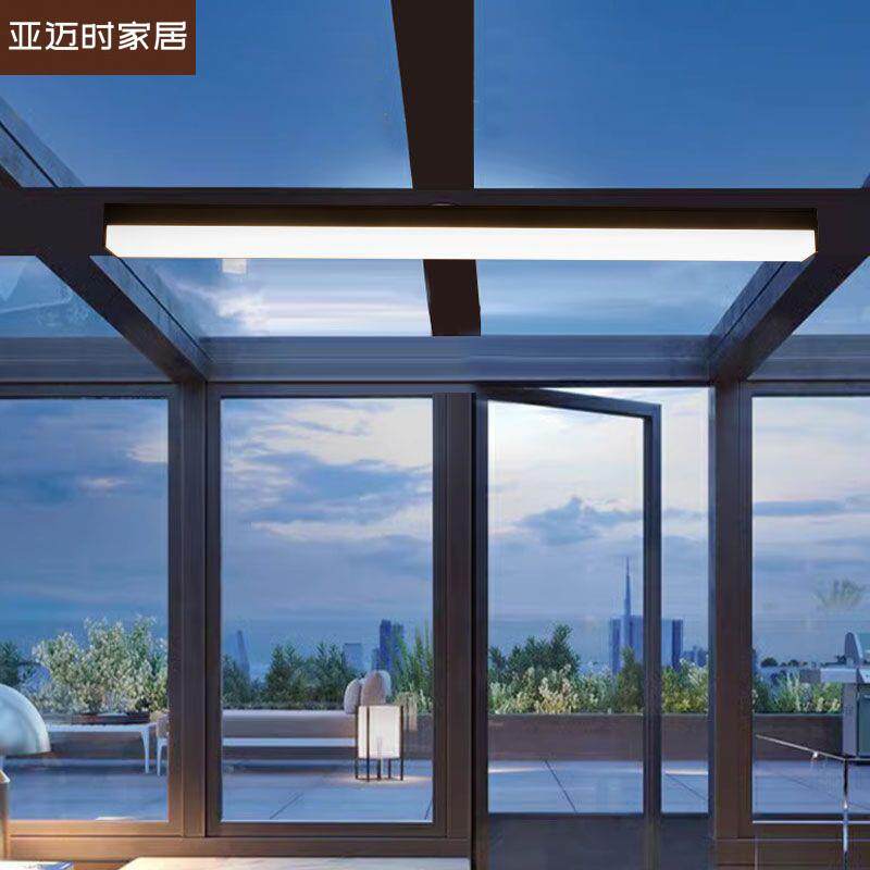 阳光房专用吸顶灯户外阳台入户灯防雨走廊顶灯长条露台屋檐阳光棚