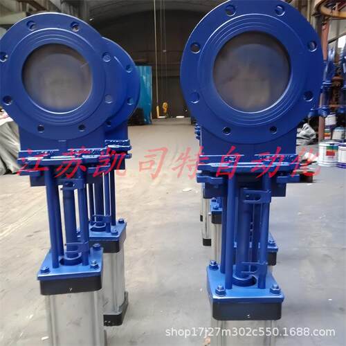 气动刀闸阀PZ673H-10C/16CDN450铸钢气动对夹式插板阀排渣阀