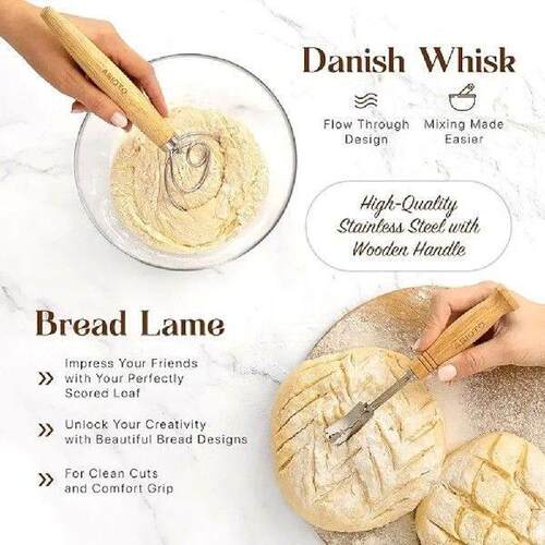 Sourdough Starter Kit Bread Proofing Baskets 24oz Sourdough
