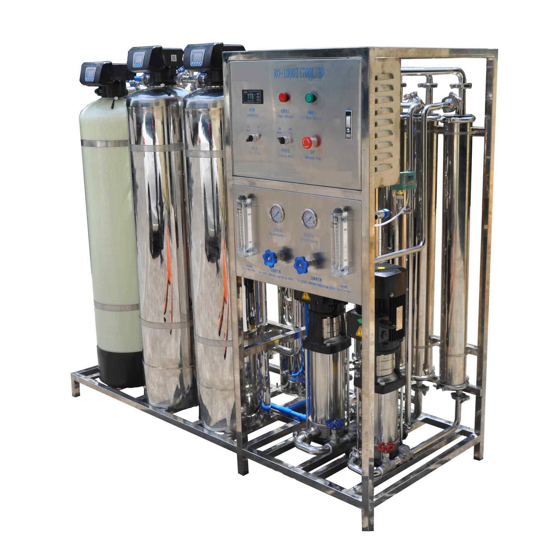 1000L/H纯净水矿泉水水处理设备整套瓶装饮用水RO反渗透设备
