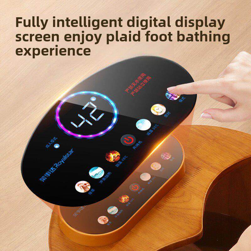 御星足浴桶橡木桶过小腿加热恒温高深桶过膝盖家用电动按摩熏蒸