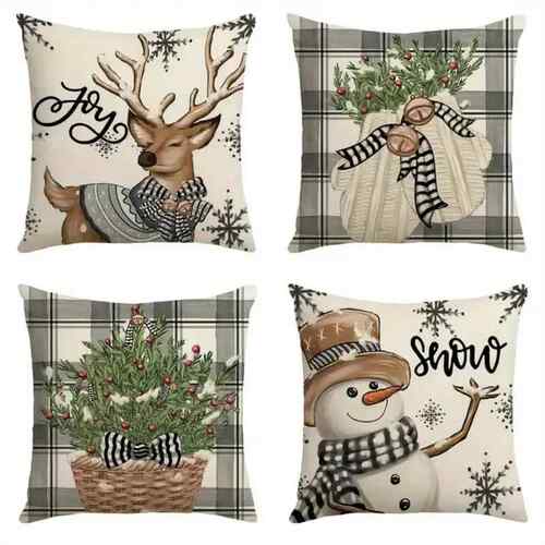 Simple Christmas Pillow Cover 简约圣诞节抱枕套
