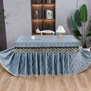 S588加绒电暖炉罩套长方形取暖茶几罩烤火罩烤火被烤火桌布烤火炉