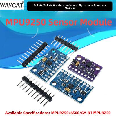 MPU9250 6500模块9DOF加速度计角度陀螺仪指南针6 9轴GY-91传感器