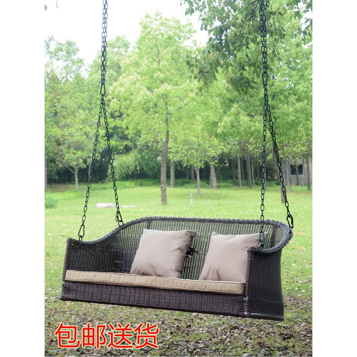 阳台吊椅双摇篮椅懒人吊篮藤椅室内吊床葡萄架吊秋千椅