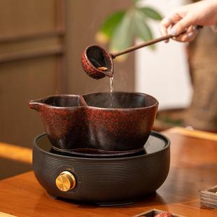 新中式茶饮煮茶器茶碗茶汤分离茶馆养笙煮茶壶大容量电陶炉火山石