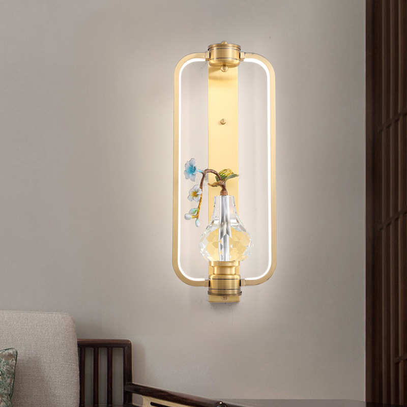 全铜走廊过道LED壁灯玄关书房中国风壁灯卧室床头灯中式茶楼酒店