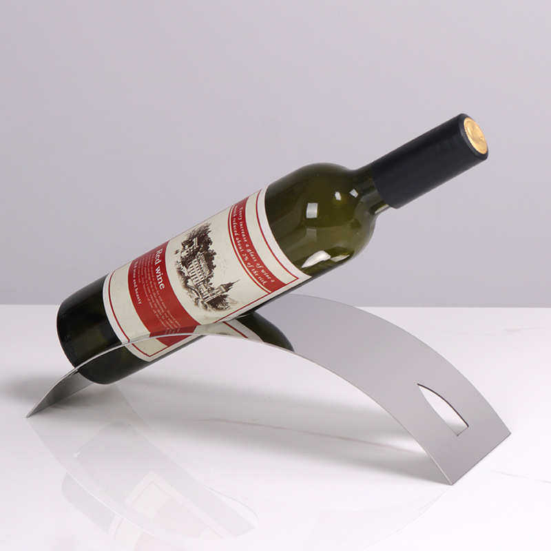 创意不锈钢一品红酒架葡萄酒架子洋酒架个性红酒托酒瓶架家居摆件