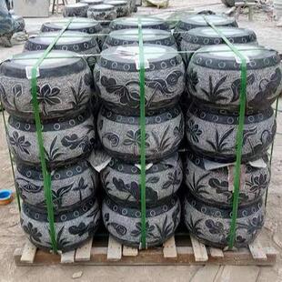 石墩子花架柱子顶柱脚鼓凳门口石头中式可定青石石柱底座路障挡车