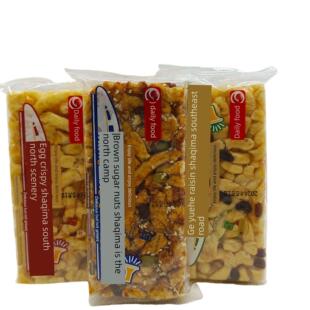 新疆包邮日味食品红糖坚果沙奇马蛋酥蔓越莓葡萄干80g软饱饿零食