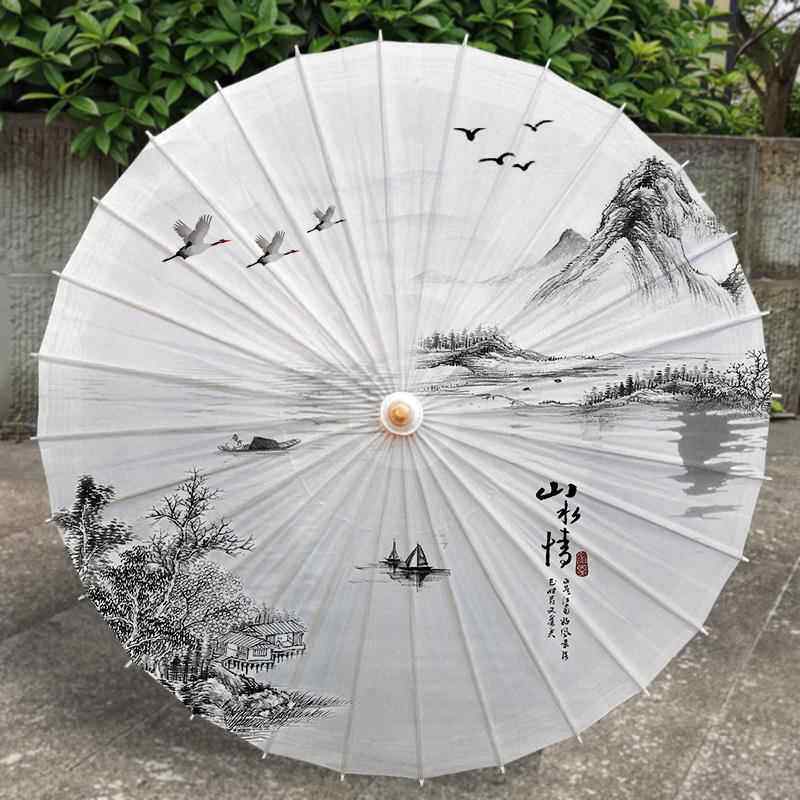 油纸伞古风女复古传统桐油纸伞防雨防晒男实用汉服仿古