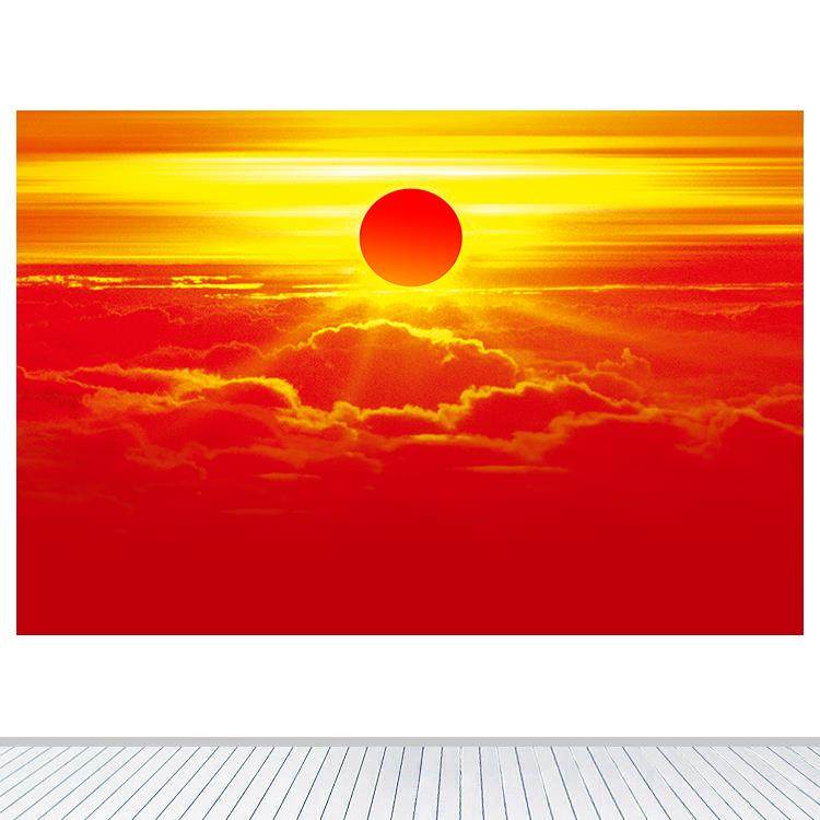 红太阳日出东方旭日东升装饰画金太阳红红火水招财墙贴壁画自粘画,个性定制/设计服务/DIY,写真/海报印制,淘宝优惠券,粉丝福利购,淘宝优惠卷