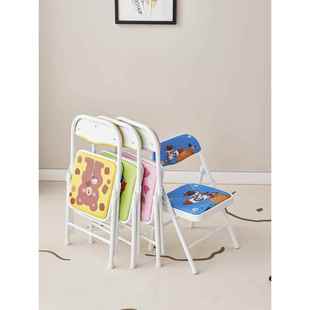 儿童折叠椅子宝宝学习写字吃饭靠背小座椅家用幼儿园卡通书桌凳子