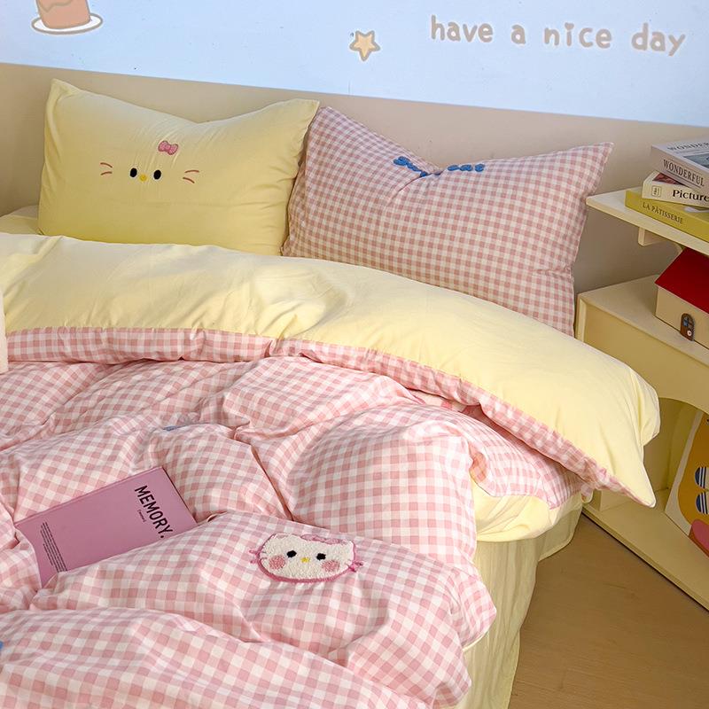 0225新款云棉爱毛巾绣床上四件朵套冬被套三件套床单床品D6828195