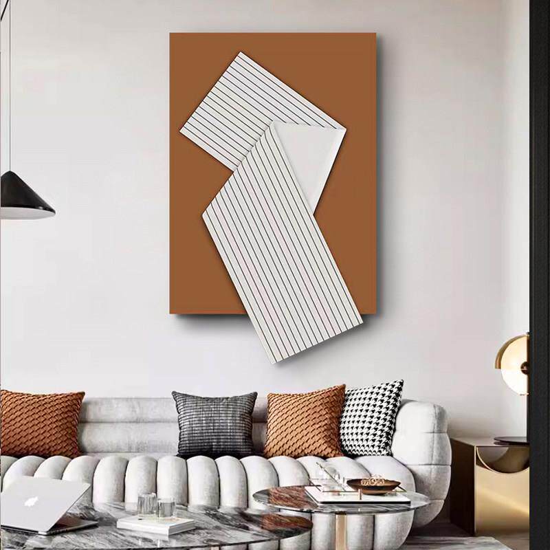 3D玄关装饰画客厅创意装置画抽象立体浮雕砂岩手绘画艺术走廊挂画