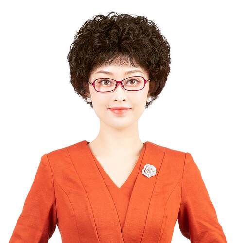 正品假发套女士短卷发轻薄仿人真然全真发丝时尚气质自妈妈蓬松老