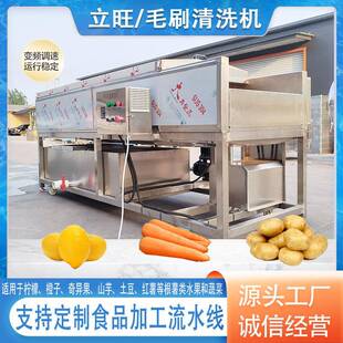山药竹笋高压喷淋清洗机鲜魔芋去皮设备不锈钢黄桃苹果山楂清洗机