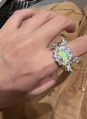 秋冬甜食系列2022春夏新品 压扁糖果欧泊石时尚小众原创戒指礼物